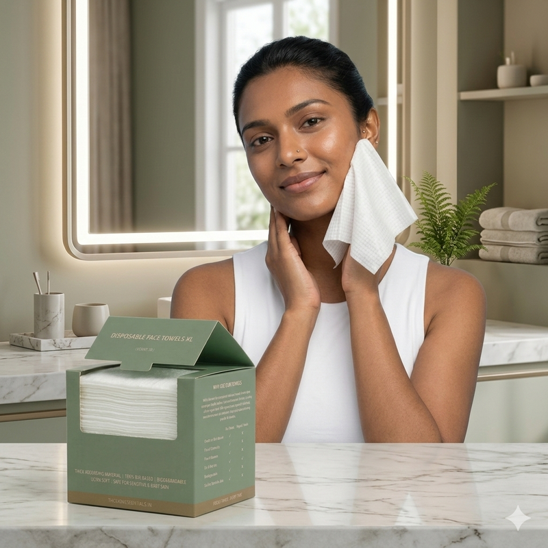 Disposable Face Towels XL  Pack of 50 (1+1)