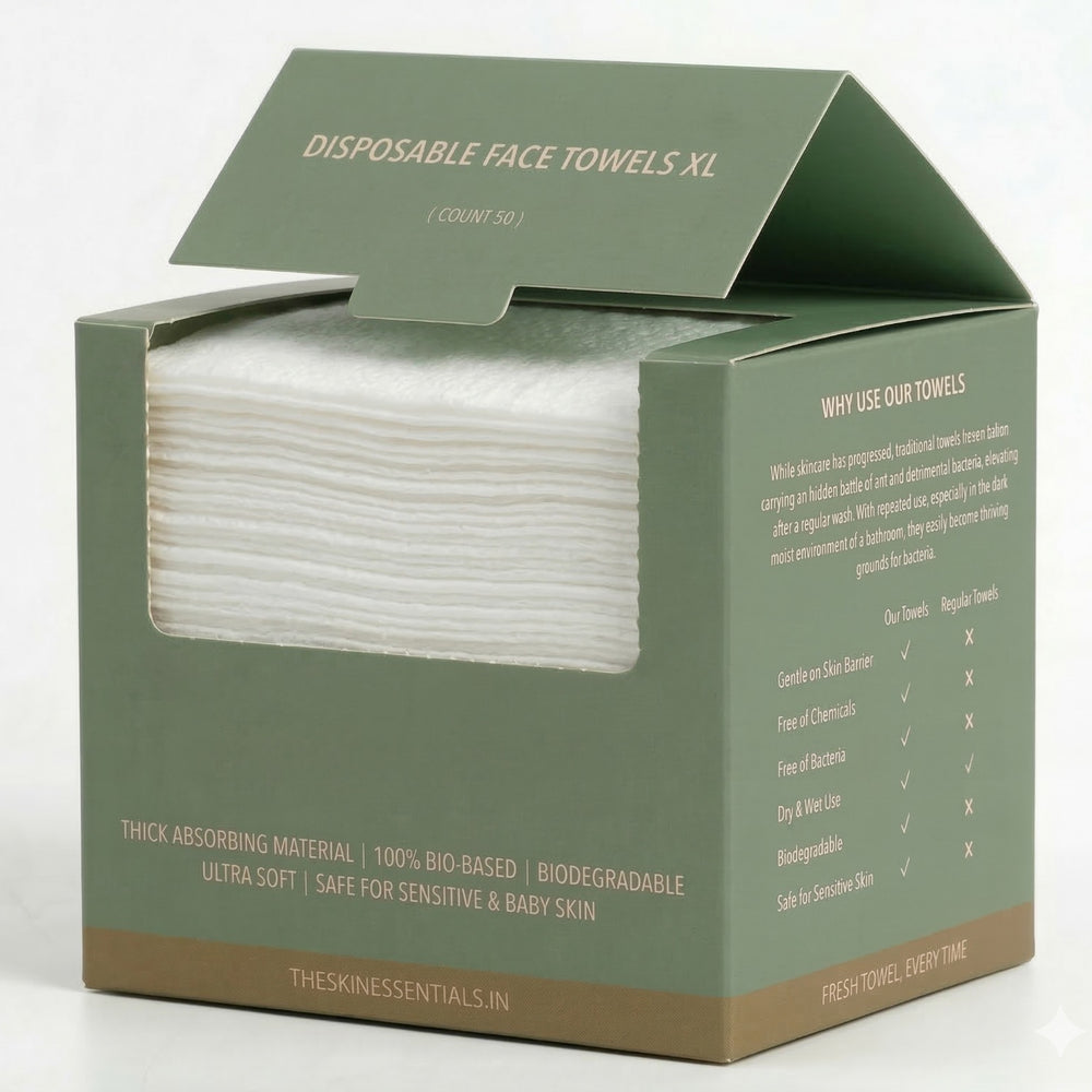 Disposable Face Towels XL  Pack of 50 (1+1)